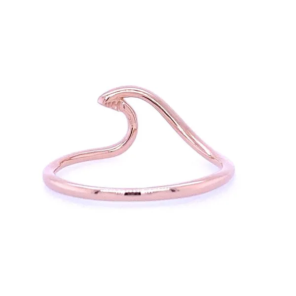 Women's Rose Gold Wave Fashion Ring Image 3 Blue Marlin Jewelry, Inc. Islamorada, FL