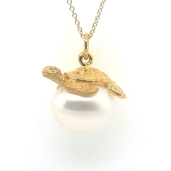 Galatea Fresh Water Pearl Turtle and Shell Pendant/Necklace Blue Marlin Jewelry, Inc. Islamorada, FL