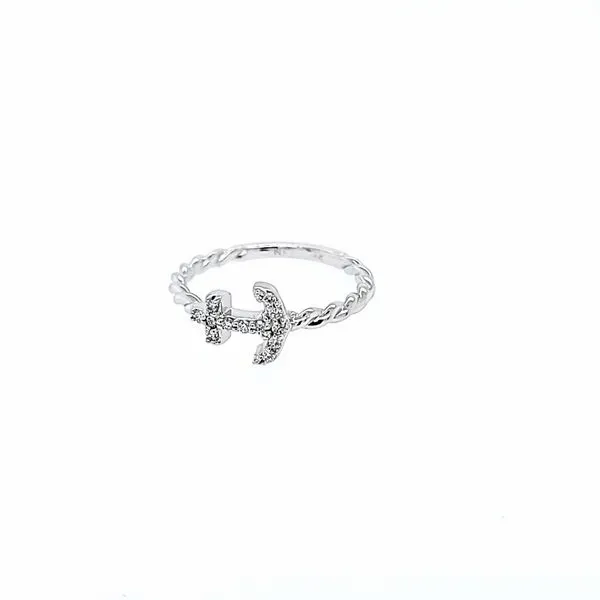 Twisted Anchor Ring with Diamonds Blue Marlin Jewelry, Inc. Islamorada, FL