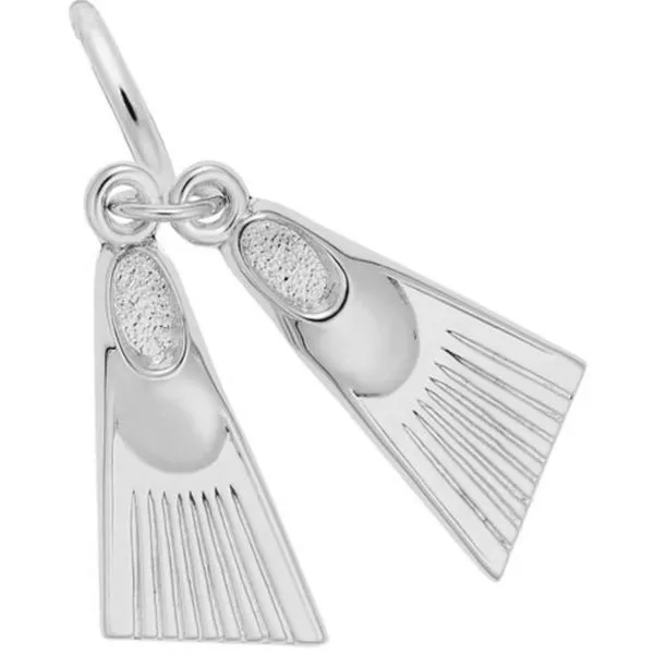 Rembrandt Swim Fins Charm/Pendant 00141600611 Blue Marlin Jewelry
