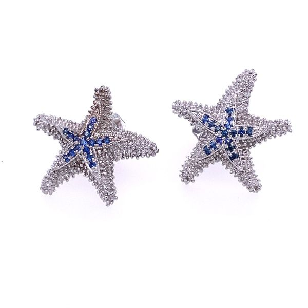 Denny Wong Blue Sapphire Starfish Earrings Blue Marlin Jewelry, Inc. Islamorada, FL