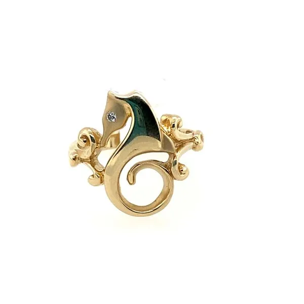 Seahorse Ring with Diamond Eye Blue Marlin Jewelry, Inc. Islamorada, FL