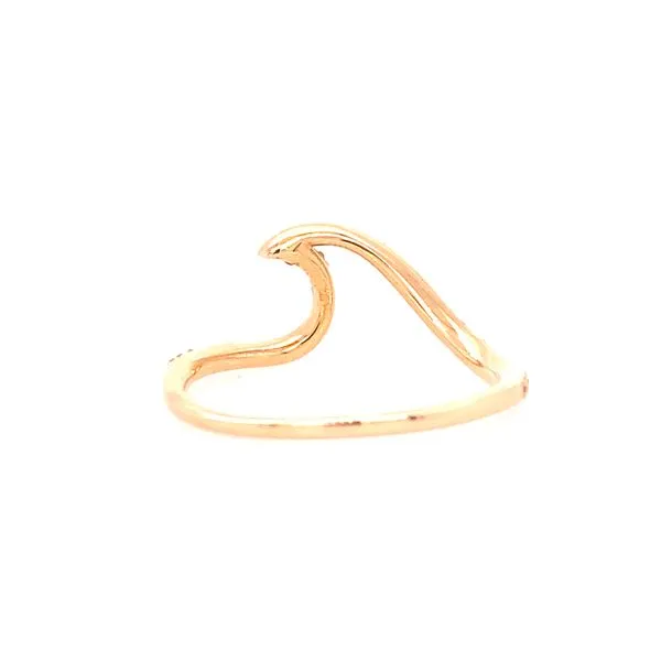 Women's Gold Wave Fashion Ring with Diamonds Image 3 Blue Marlin Jewelry, Inc. Islamorada, FL