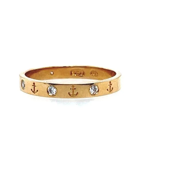 Diamond Anchor Wedding Band/Ring Blue Marlin Jewelry, Inc. Islamorada, FL