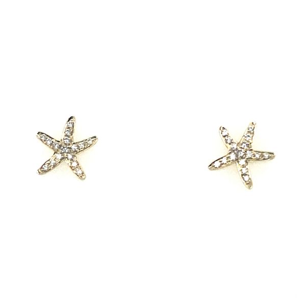 Cherie Dori Starfish Stud  Earrings with Diamonds Blue Marlin Jewelry, Inc. Islamorada, FL