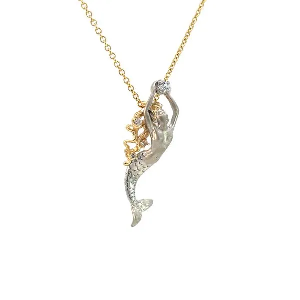 Mermaid Pendant With White Sapphires Blue Marlin Jewelry, Inc. Islamorada, FL