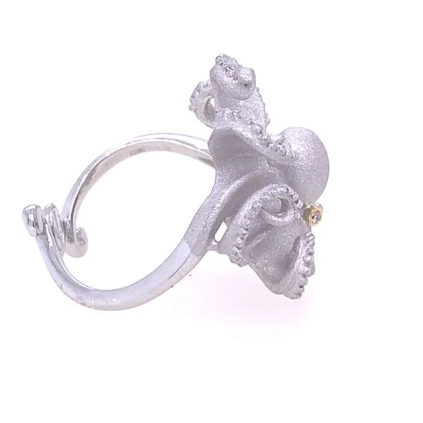 Denny Wong Silver Octopus Ring Image 2 Blue Marlin Jewelry, Inc. Islamorada, FL