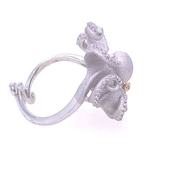 Denny Wong Silver Octopus Ring Image 2 Blue Marlin Jewelry, Inc. Islamorada, FL