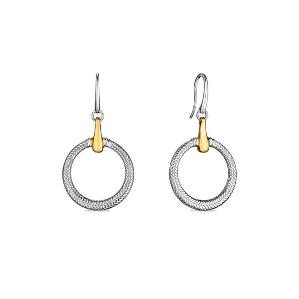 Judith Ripka Vienna Drop Hoop Earrings With 18K Gold Blue Marlin Jewelry, Inc. Islamorada, FL