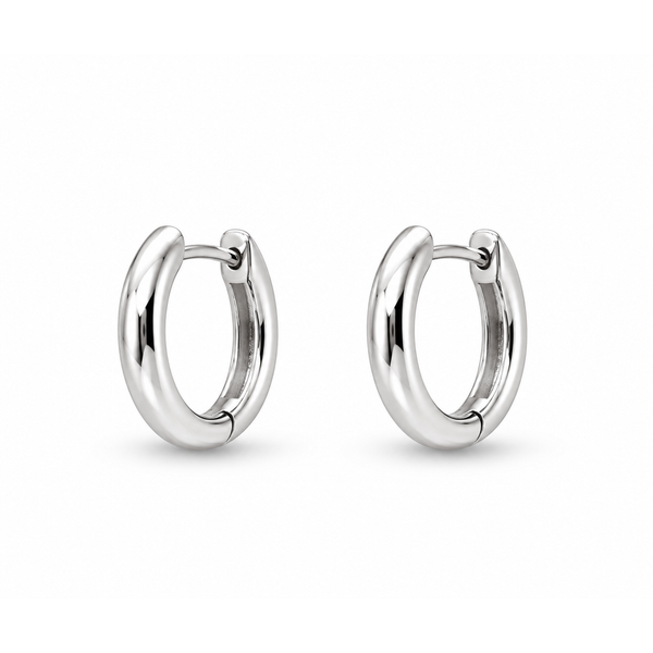 14K White Gold Small Hoop Women's Earrings Blue Marlin Jewelry, Inc. Islamorada, FL