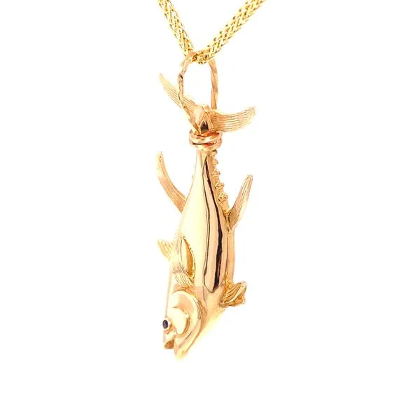 Tuna Fish with Sapphire Eye Pendant Blue Marlin Jewelry, Inc. Islamorada, FL