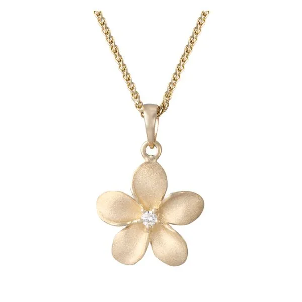 Denny Wong Plumaria Flower Pendant with Diamond Blue Marlin Jewelry, Inc. Islamorada, FL