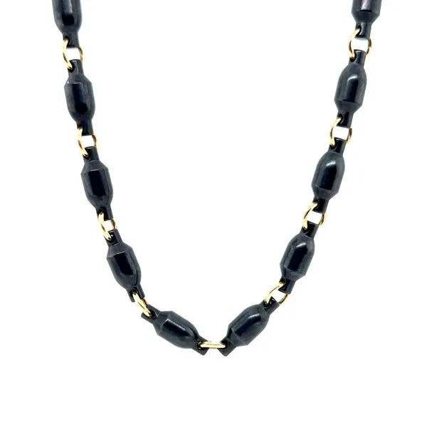 18K and Black Titanium 24 Inch, 5MM Solid Swivel Chain Blue Marlin Jewelry, Inc. Islamorada, FL