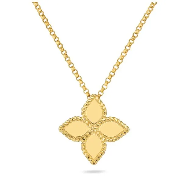Roberto Coin Princess Flower Pendant/Necklace Blue Marlin Jewelry, Inc. Islamorada, FL