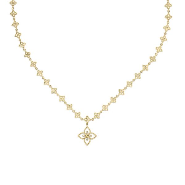 18K Roberto Coin Princess Flower Chain and Pendant Blue Marlin Jewelry, Inc. Islamorada, FL