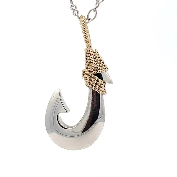 14K/Sterling Silver Fish Hook Pendant Blue Marlin Jewelry, Inc. Islamorada, FL