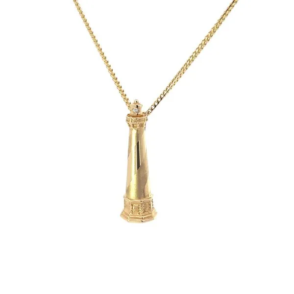 14K Lighthouse Pendant Blue Marlin Jewelry, Inc. Islamorada, FL