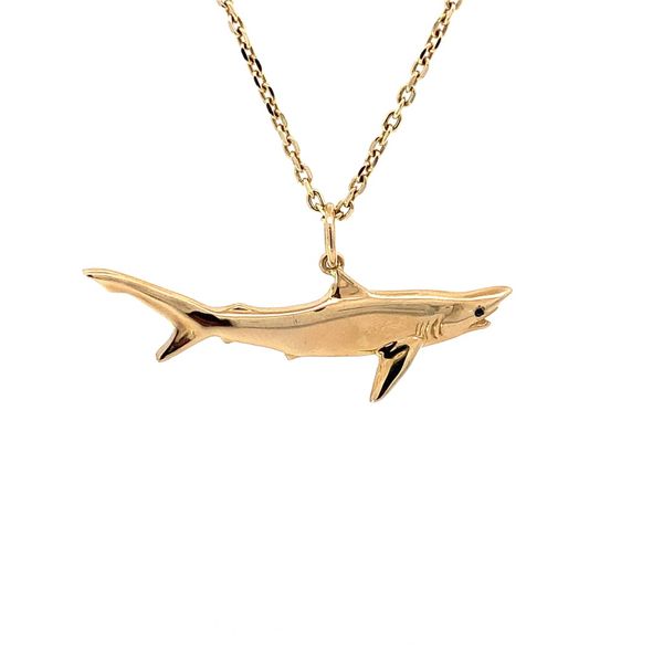14K Black Tip Shark Pendant Blue Marlin Jewelry, Inc. Islamorada, FL