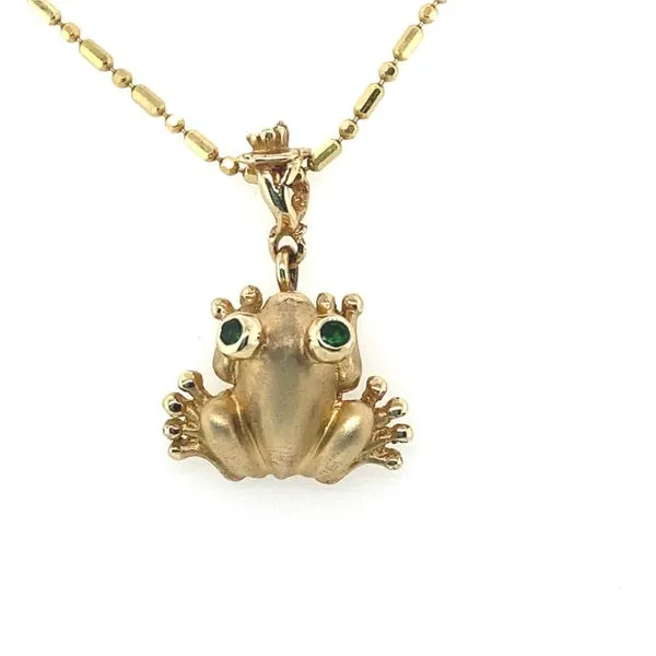 Steven Douglas Tree Frog with Lotus Bail Pendant Blue Marlin Jewelry, Inc. Islamorada, FL