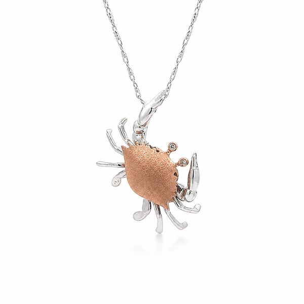 14K Two Tone Crab Pendant/Charm Blue Marlin Jewelry, Inc. Islamorada, FL
