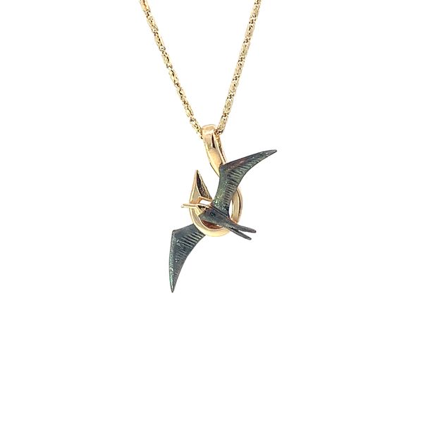 14K Frigate and Hook Pendant Blue Marlin Jewelry, Inc. Islamorada, FL
