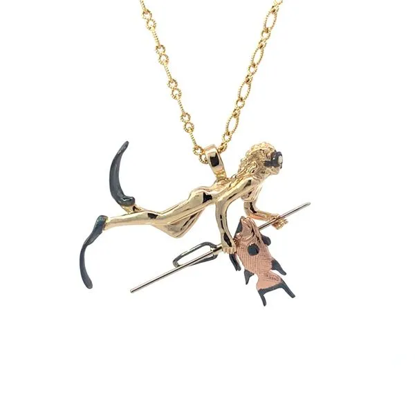 14K Female Diver Pendant Blue Marlin Jewelry, Inc. Islamorada, FL