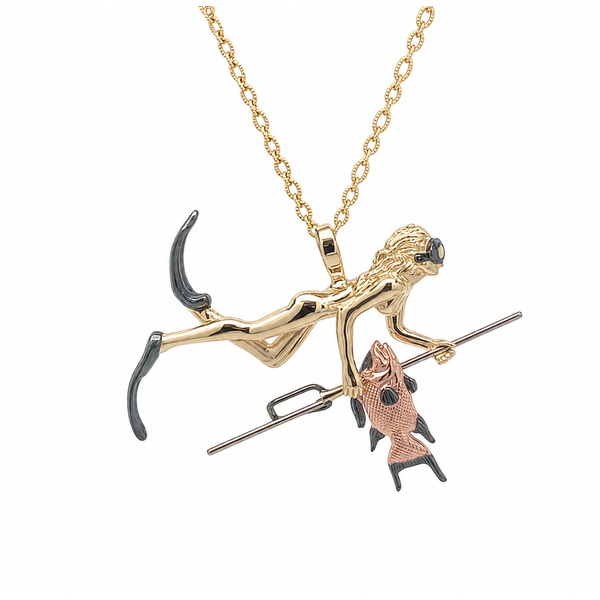 14K Female Diver Pendant Blue Marlin Jewelry, Inc. Islamorada, FL