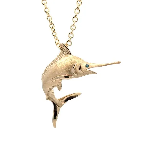 14K Blue Marlin Pendant Blue Marlin Jewelry, Inc. Islamorada, FL