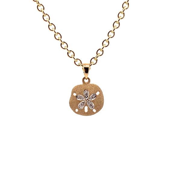 14K Diamond Sand Dollar Pendant Blue Marlin Jewelry, Inc. Islamorada, FL