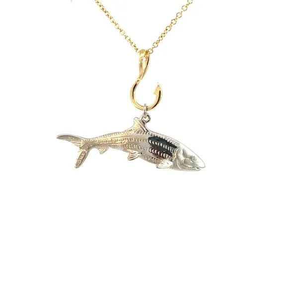 Bonefish on Hook Pendant Image 3 Blue Marlin Jewelry, Inc. Islamorada, FL