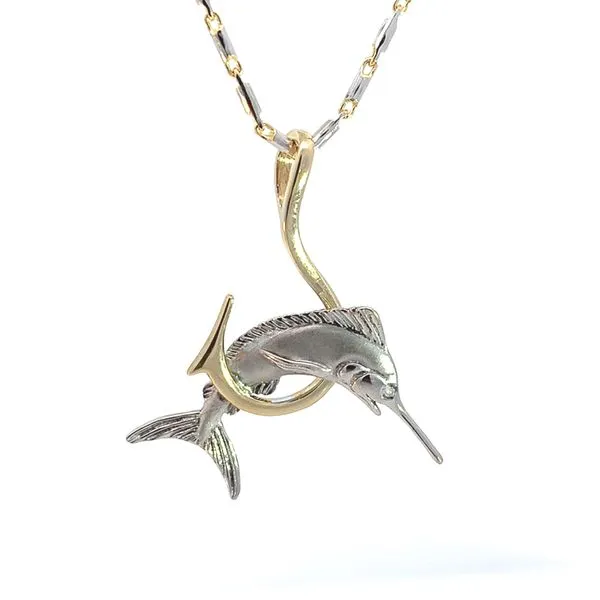 Two-Tone Marlin on Hook Blue Marlin Jewelry, Inc. Islamorada, FL