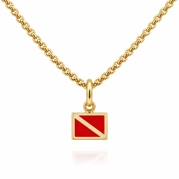 14K Dive Flag Charm Blue Marlin Jewelry, Inc. Islamorada, FL