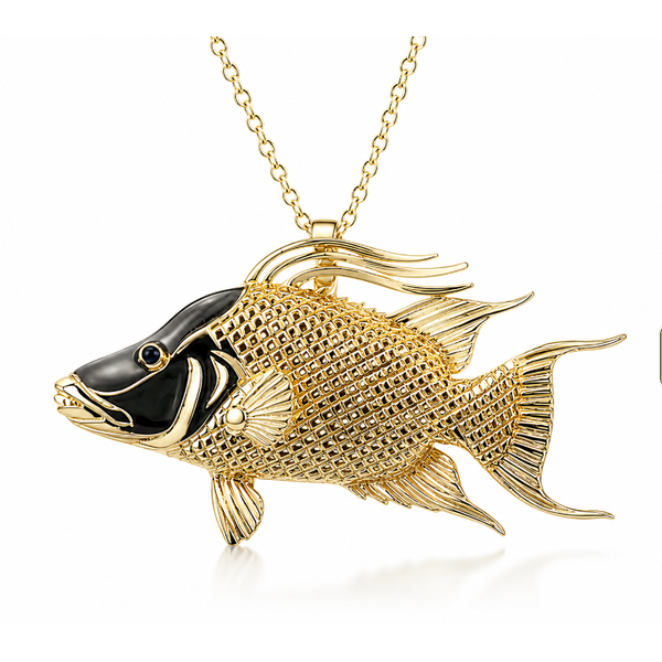 Hogfish Pendant with Sapphire Eye Blue Marlin Jewelry, Inc. Islamorada, FL