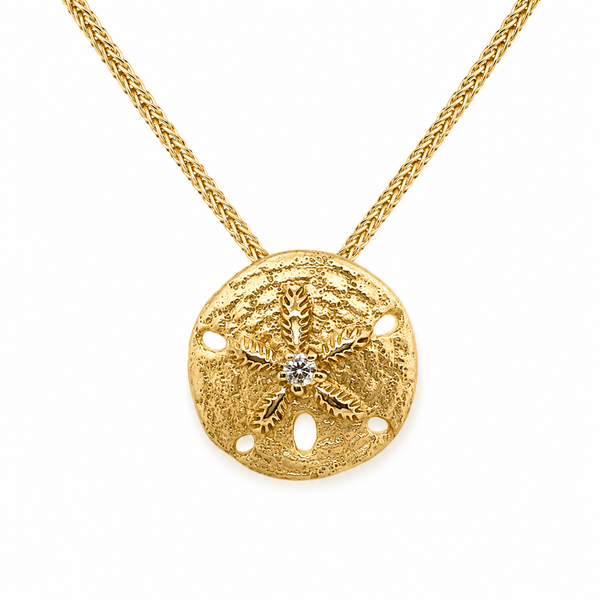Steven Douglas Sand Dollar Slide/Pendant with Diamond Blue Marlin Jewelry, Inc. Islamorada, FL