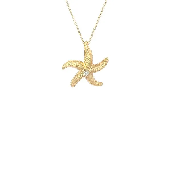 14K Starfish Pendant with Diamond Blue Marlin Jewelry, Inc. Islamorada, FL