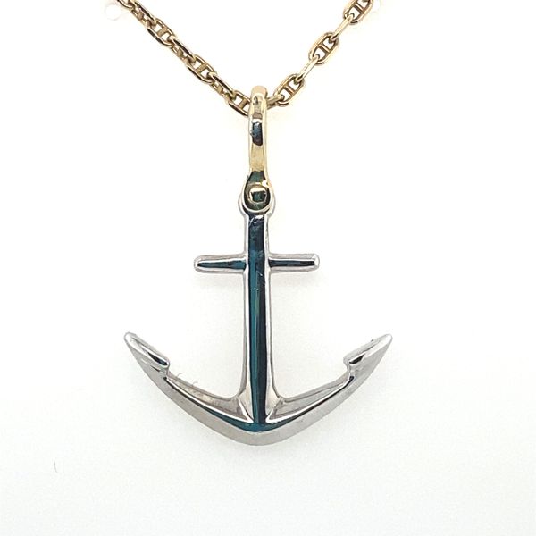 Sterling Silver and Gold Anchor Pendant Blue Marlin Jewelry, Inc. Islamorada, FL