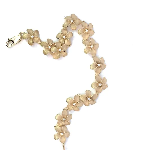 14K Diamonds Plumeria Bracelet Blue Marlin Jewelry, Inc. Islamorada, FL