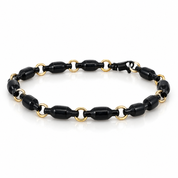 18K Yellow Gold And Titanium Bracelet Blue Marlin Jewelry, Inc. Islamorada, FL