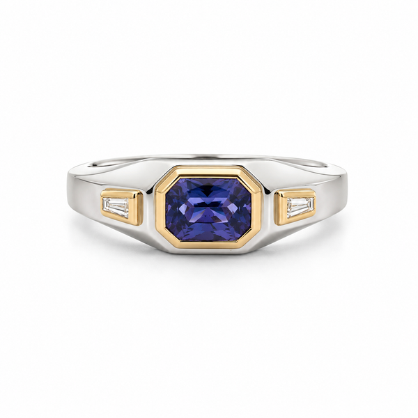 Platinum/18K Purple Sapphire Ring Blue Marlin Jewelry, Inc. Islamorada, FL