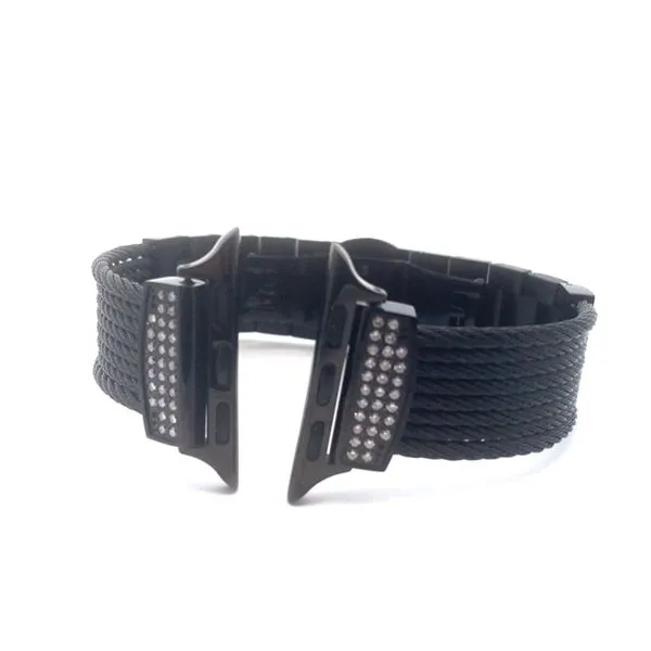Alor Diamond 8-Row Stainless Steel Watch Band Blue Marlin Jewelry, Inc. Islamorada, FL