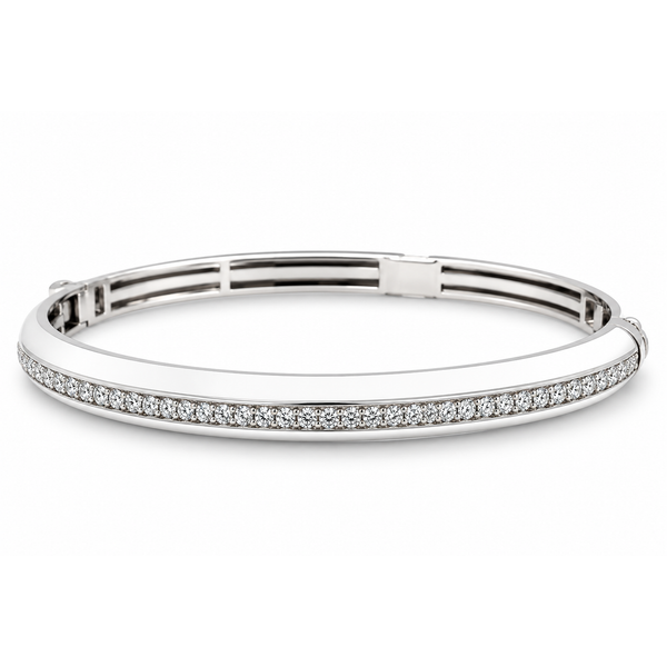 Belle Etoile Silver White Enamle Bangle Blue Marlin Jewelry, Inc. Islamorada, FL