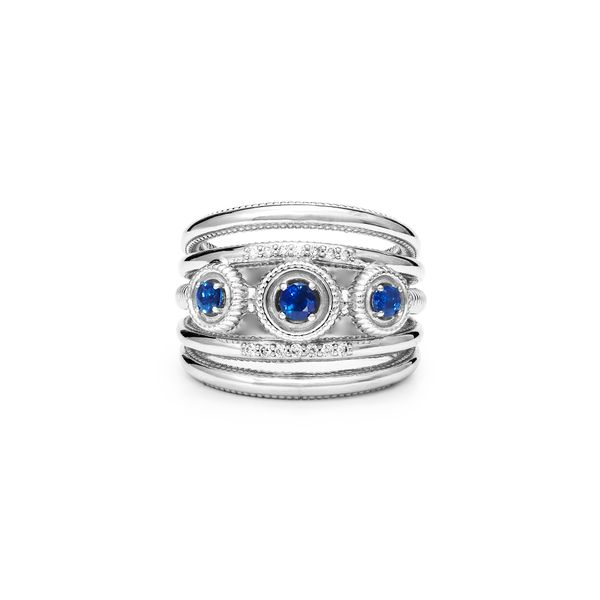 Judith Ripka Sapphire and Diamond Ring Blue Marlin Jewelry, Inc. Islamorada, FL