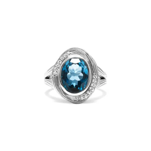 Judith Ripka Santorini Oval Blue Topaz Ring Blue Marlin Jewelry, Inc. Islamorada, FL