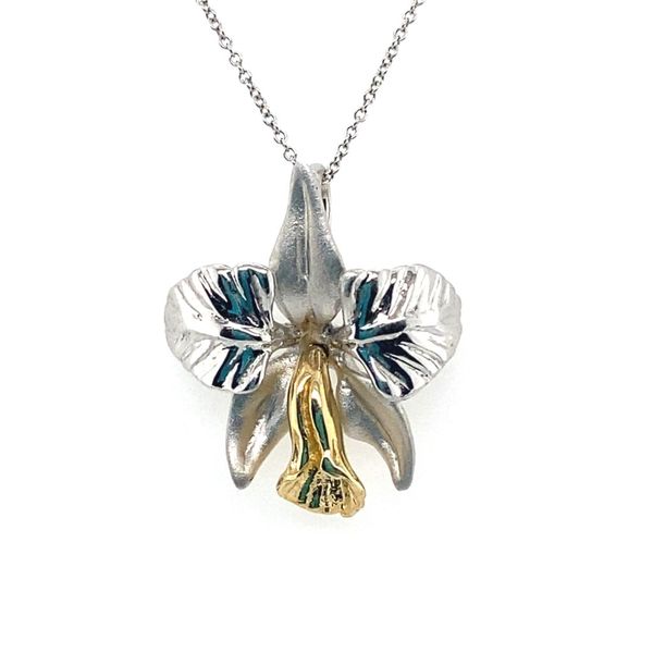 Steven Douglas Orchid Flower Pendant Blue Marlin Jewelry, Inc. Islamorada, FL