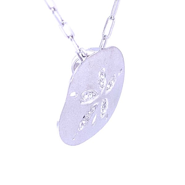 Denny Wong Silver Sand Dollar Pendant/Slide Image 2 Blue Marlin Jewelry, Inc. Islamorada, FL