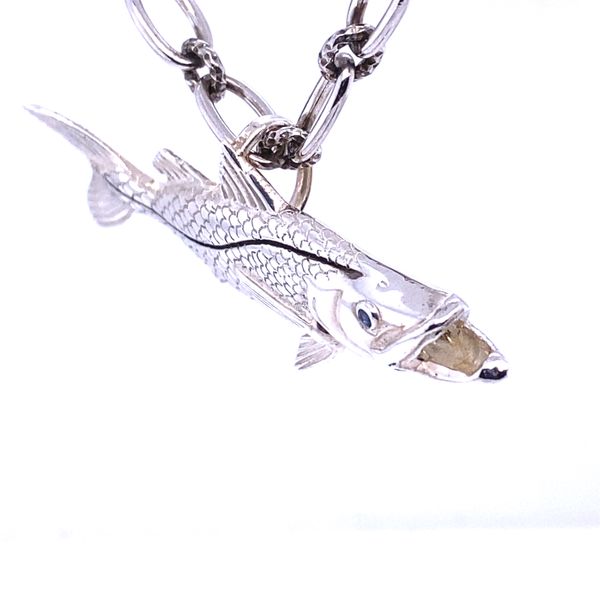 Silver Snook Pendant Image 2 Blue Marlin Jewelry, Inc. Islamorada, FL