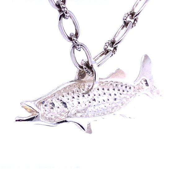 Silver Snook Pendant Image 3 Blue Marlin Jewelry, Inc. Islamorada, FL