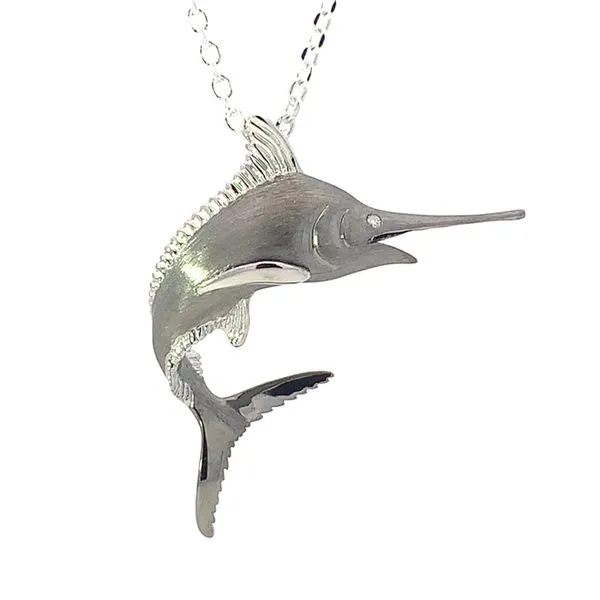 Precious Silver Blue Marlin Pendant Blue Marlin Jewelry, Inc. Islamorada, FL
