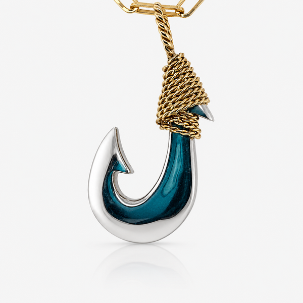 14K/Silver Hawaiian Hook Pendant Blue Marlin Jewelry, Inc. Islamorada, FL