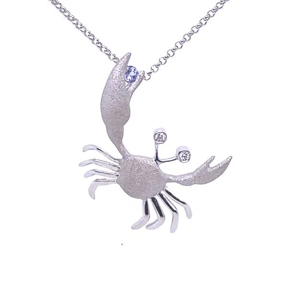 Denny Wong Tanzanite Crab Pendant with Diamonds Image 2 Blue Marlin Jewelry, Inc. Islamorada, FL